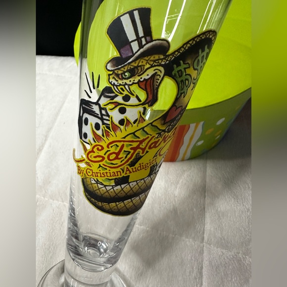 Ed Hardy By Christian Audigier Las Vegas “Snake” Pilsner Beer Glass 🐍 - Picture 2 of 10